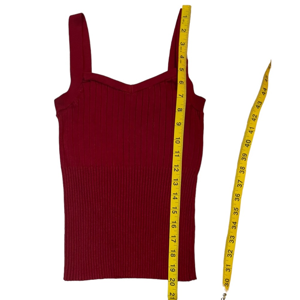 Hillard & Hanson Ribbed Knit Top in burgundy - Picture 5 of 6